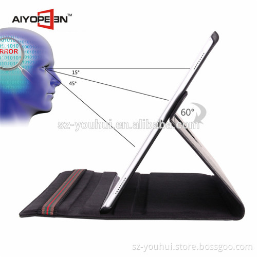 wholesale leather PU tablet case for iPad Pro 360 degree rotating With Auto Sleep